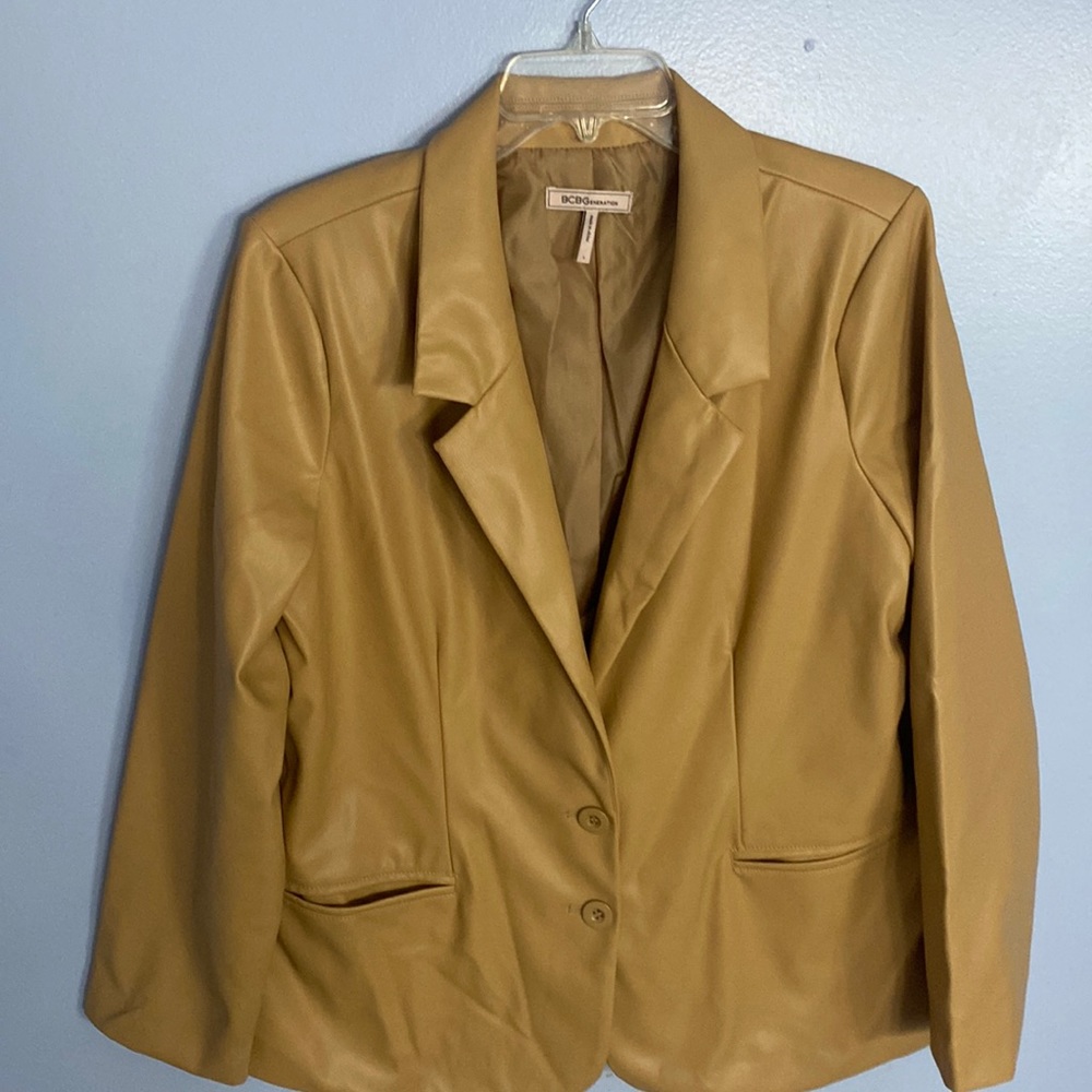 Oversized “leather” blazer